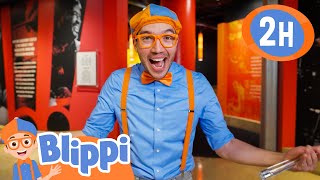 Rhythm Discovery Center  Blippi  Kids Cartoons amp Nursery Rhymes  Moonbug Kids [upl. by Llehsam]