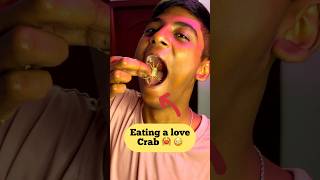 Omg Eating a live crab🦀😳 fish crab crabfish fishing fishinginriver shorts fishlover [upl. by Errol]