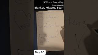 Blanket Mittens Scarf  3 Words Every Day Day 90 esllearning englishvocabulary [upl. by Erdnassak]