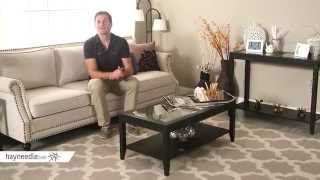 Shelby Glass Top Coffee Table with Quatrefoil Underlay  Product Review Video [upl. by Yendyc]