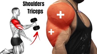 Shoulders and Triceps Workout at gym for building Muscles  Energy Bar [upl. by Eikin63]