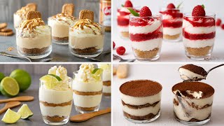 4 Easy Glass Dessert Recipes [upl. by Brigette]