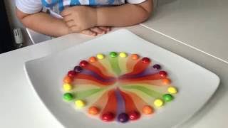 Kids science experiment with Skittles [upl. by Odlabu183]