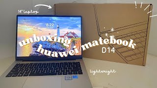 unboxing huawei matebook d14 📦💻 new laptop intel core i3 14 inch laptop [upl. by Aliwt]