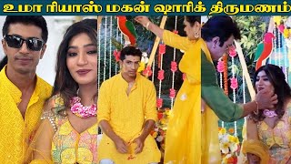 Uma Riyaz Son Shariq Hassan Wedding Mehndi Ceremony  Shariq💖Maria Haldi Fuction  News Tamil Glitz [upl. by Elberta]