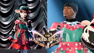 The Masked Singer 2023  NeYo  Cow  All Performances and Reveal [upl. by Merrel]