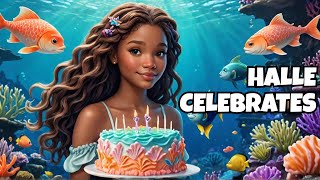 Halle Bailey Celebrates The Little Mermaid Anniversary [upl. by Jammie]