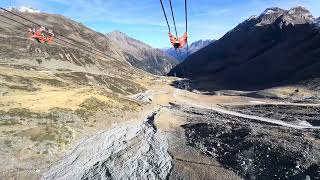 Leitner 3S Eisgratbahn Stubaital Fahrt zu Mittelstation [upl. by Aidni620]