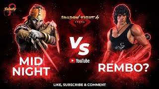 Shadow Fight 4 Arena Midnight vs Rambo Gameplay  Infinity Game Play [upl. by Yerroc]