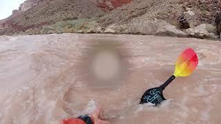 A long packrafting swim through Hance Rapid in the Grand Canyon [upl. by Bock]