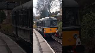 Waggon amp Maschinebau Railbus M79964 departs Haworth Station with a Threetone kwvr [upl. by Schiro]