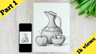 How to draw Still life Drawing  Drawing part 1  part1 stilllife drawing [upl. by Mutua]