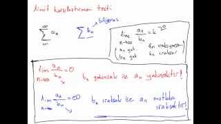 calculus dersleri  serilerde limit karşılaştırma testi soru çözümü [upl. by Knudson111]