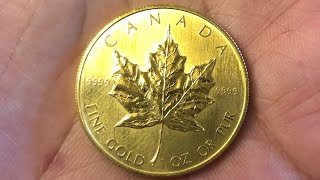 Is this Canadian Maple Leaf gold coin real [upl. by Ohaus]