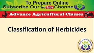 Classification of Herbicides [upl. by Eseyt]