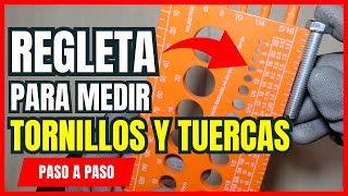 REGLETA para Medir TORNILLOS Y TUERCAS  Cómo usar regleta paso a paso ✅ [upl. by Alten399]