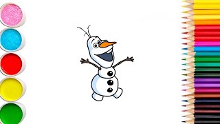 Easy draw Olaf from Frozen  For Kids [upl. by Mame]