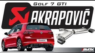 Akrapovic  VW Golf 7 GTI DSG Silencieux et ligne échappement  MTKTuning [upl. by Kuehnel]