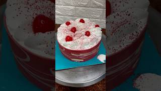 Half kg red velvet cake decorating ideas Shorts shortsfeed redvelvetcake cake [upl. by Obel210]