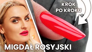 Paznokcie migdał rosyjski – jak zrobić – Przedłużanie paznokci żelem krok po kroku  Indigo Nails [upl. by Bentley101]