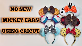 No sew Mickey ears using Cricut  DIY Disney Mouse Ears [upl. by Kristos]