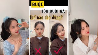 Cách buộc tóc đuôi gà đi học siêu xinh✨ Hairstyle for school [upl. by Aseeral251]