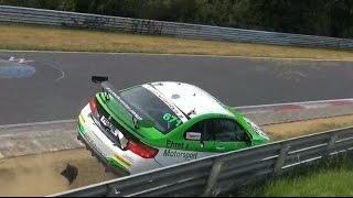 Highlights VLN 7 Nordschleife CRASHES ACTION Nice Cars amp lovely Sounds [upl. by Zipporah]