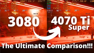 3080 12GB vs 4070 Ti Super The Ultimate Comparison RT onoff DLLS onoff FG onoff New Games [upl. by Aihseyn]