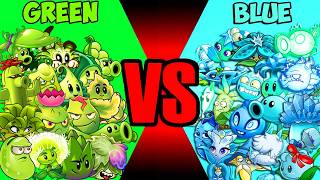 All Plants GREEN vs BLUE Battlez  Who Will Win  PvZ 2 Team Plant vs Team Plant [upl. by Akinnor]