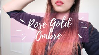 Rose Gold Ombre  DIY Hair Bleach amp Dye [upl. by Nolla]