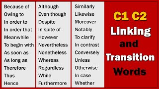 C1 C2 Proficiency Advanced Linking and Transition Words for IELTS [upl. by Keever]