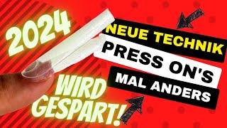 2 NEUE Techniken für PRESS ONs 2024 diy easy pressonnails gelnails nails tutorial beginner [upl. by Erving]