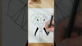 🐘 DIBUJOS Geométricos  ELEFANTE ✅ [upl. by Ricketts]