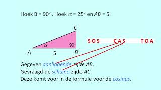 Zijden berekenen in driehoek gegeven hoek en rechte zijde [upl. by Tillie493]
