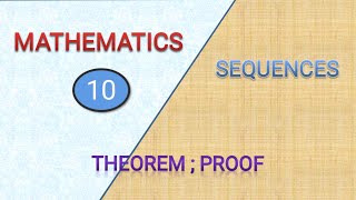 10  Sequence Theorem  Proof [upl. by Nagoh]