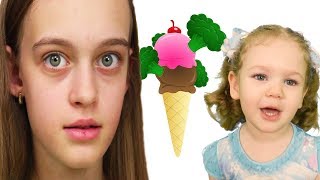 Do You Like Broccoli Ice Cream Yucky Nursery Rhymes Simple Song 4 [upl. by Gelya934]