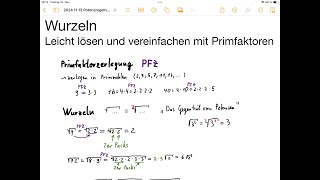 einfach erklärt – Wurzeln geschickt ausrechnen – Tricks und Beispiele [upl. by Taryne685]