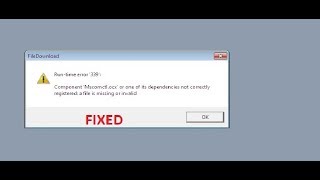 How To Fix Runtime error 339 Component Mscomctlocx [upl. by Erda]