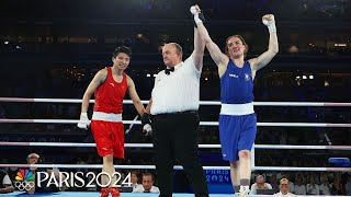 Kellie Harrington earns gold for Ireland with boxing victory over Chinas Yang  Paris Olympics [upl. by Bubb]