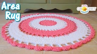 Beautiful Area Rug  Crochet Tutorial [upl. by Apilef]