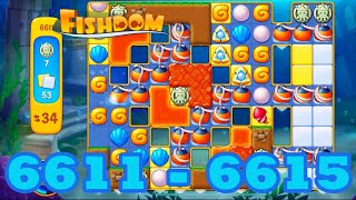 Fishdom Level 6611  6615 HD Walkthrough  3 match puzzle  gameplay  android  6612  6613  6614 [upl. by Ermey533]