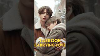 Taekook Carrying Love 2 taekook taekookshorts taekooklovestory How V amp Jungkook love each other [upl. by Anires]