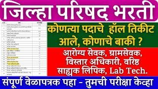 जिल्हा परिषद भरती  zp hall ticket 2023 download  zp exam date 2023 latest update  zp timetable✅ [upl. by Denys]