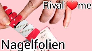 Ich trage die Nagelfolien von Rival ❤️ me auf [upl. by Barker]