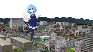 MMD Giant Wolfychu Attacks City for Fun [upl. by Siuqaj716]