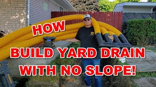 How To Build a Yard Drain System with No Slope  COMBO INSTALL [upl. by Heyman]