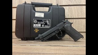 Quick Review on the KLI M92 Co2 Blowback Pistol with Compensator and Rail 45mm177 – Black [upl. by Elspet874]