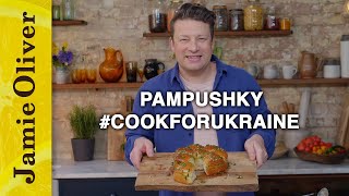 Jamie Oliver cooks up a Pampushky for CookForUkraine 💙💛 [upl. by Sibyl]