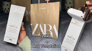 Zara Red Temptation shorts zara perfume unboxing [upl. by Ramsa]