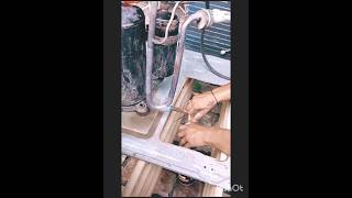 Window AC Gas leakage problem solved acservicetech acrepair construction airconditionerrepair [upl. by Migeon491]